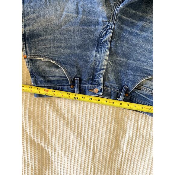 Wrangler Relaxed Fit Destressed Straight Leg High Waisted Western Wear Jeans 31 - Picture 5 of 14